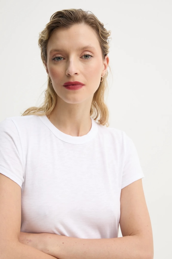 Bavlnené tričko Rag & Bone biela W272C32CH