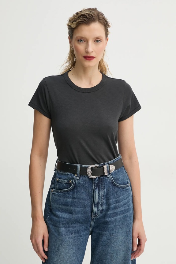 Rag & Bone t-shirt in cotone semplice nero W272C32CH