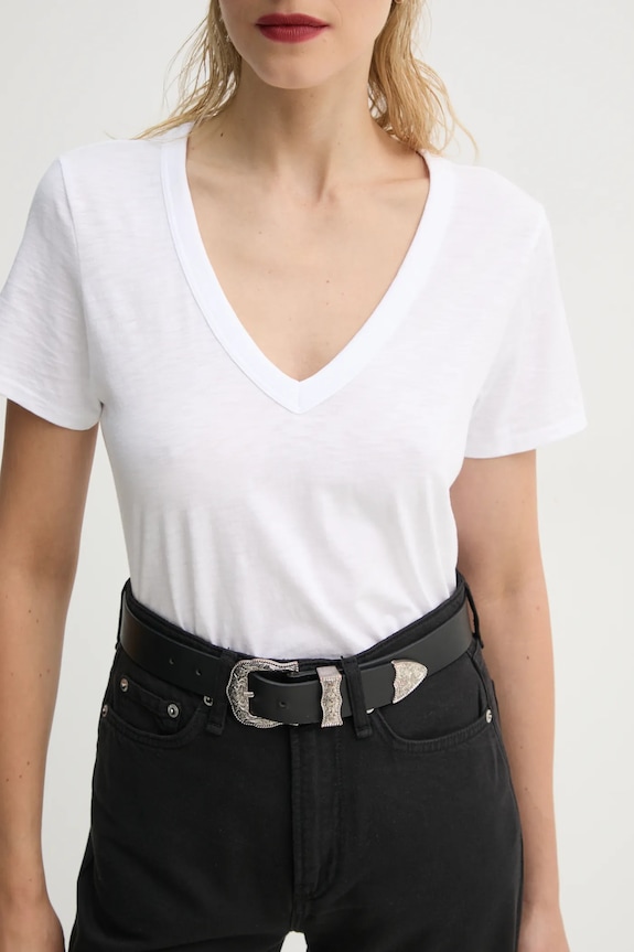 Bavlnené tričko Rag & Bone W272C34CH biela AA00
