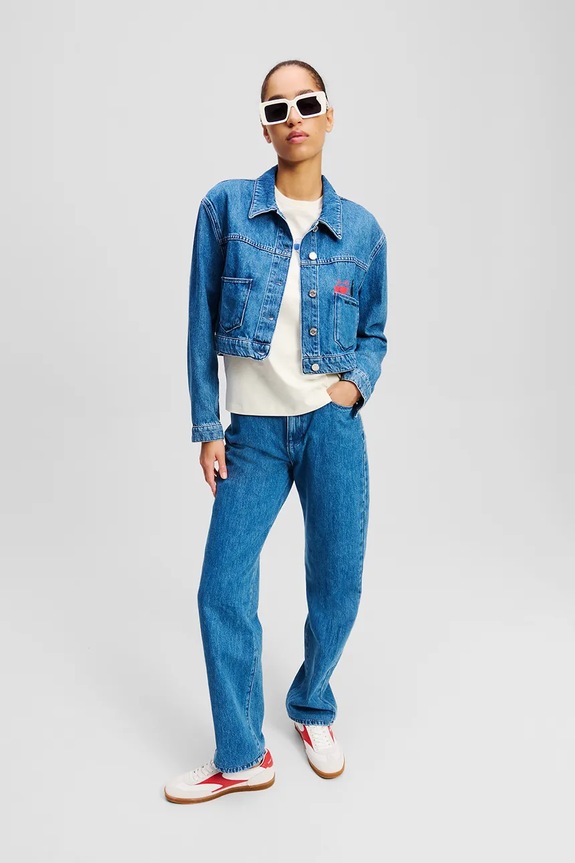 Pamučna majica Karl Lagerfeld IKON bež A2W17114