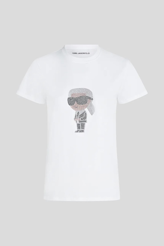 Bavlnené tričko Karl Lagerfeld IKON A3W17076 biela