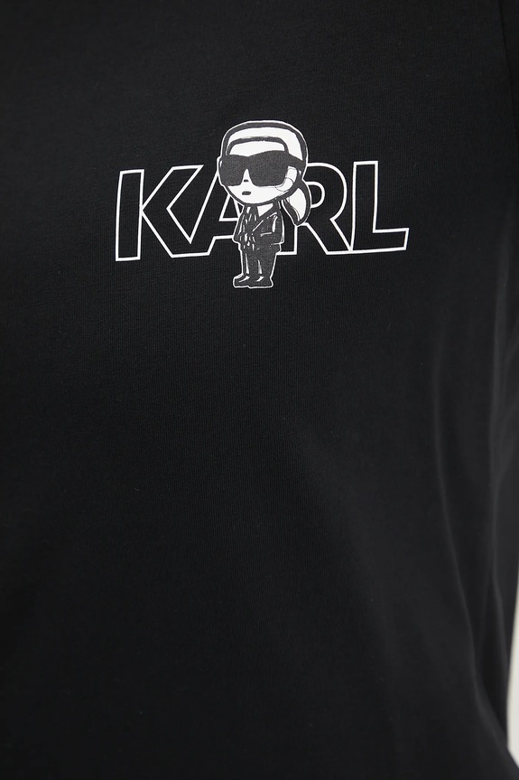 Karl Lagerfeld t-shirt in cotone A3W17085 nero