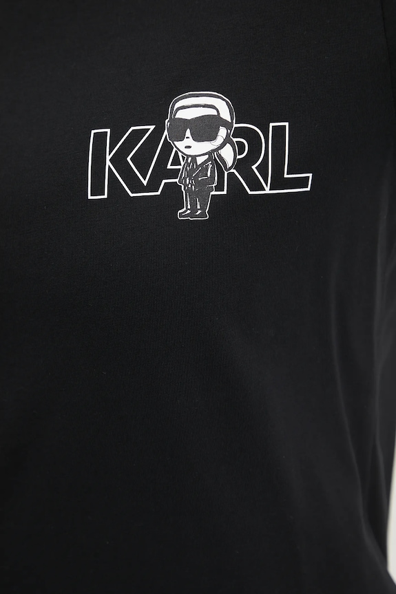 Karl Lagerfeld t-shirt in cotone A3W17085 nero