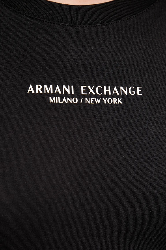 Бавовняна футболка Armani Exchange чорний XW001455.AF10356.NOS