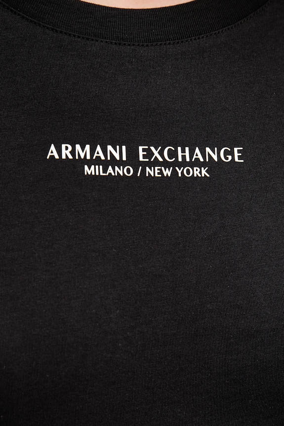 Бавовняна футболка Armani Exchange чорний XW001455.AF10356.NOS