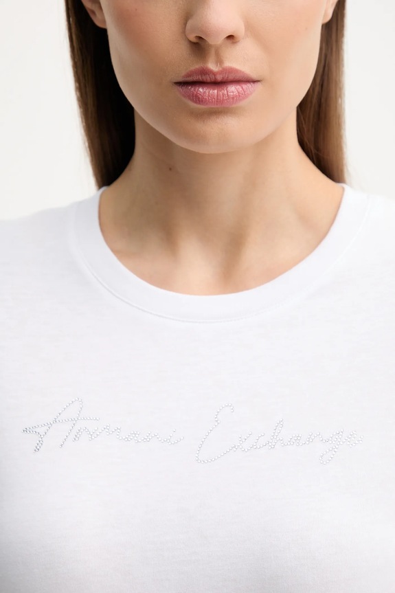 Хлопковая футболка Armani Exchange белый XW001457.AF10356.NOS