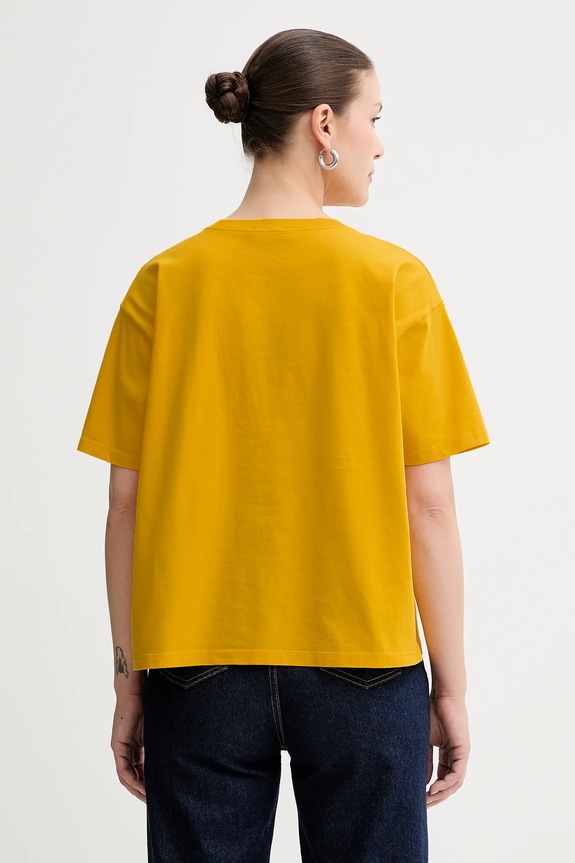 Ρούχα Βαμβακερό μπλουζάκι American Vintage FIZ02A κίτρινο