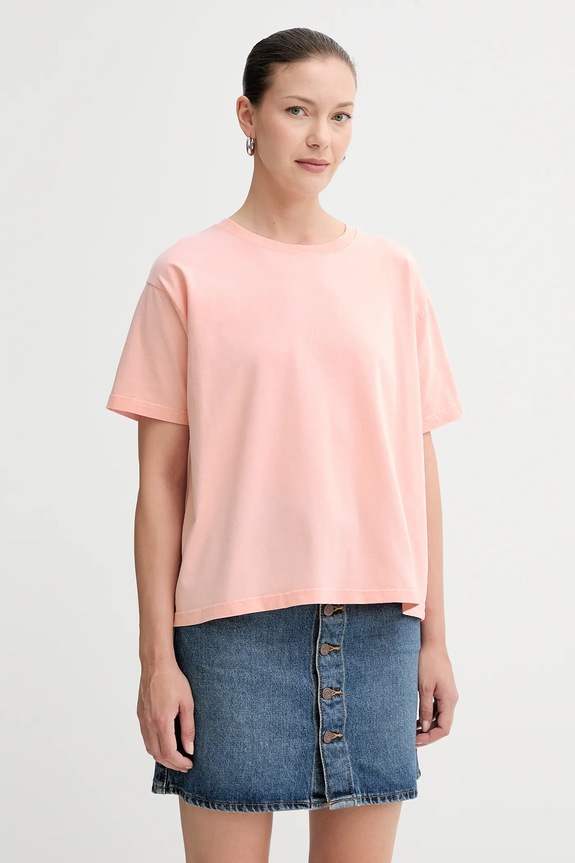 Βαμβακερό μπλουζάκι American Vintage βαμβάκι ροζ FIZ02A