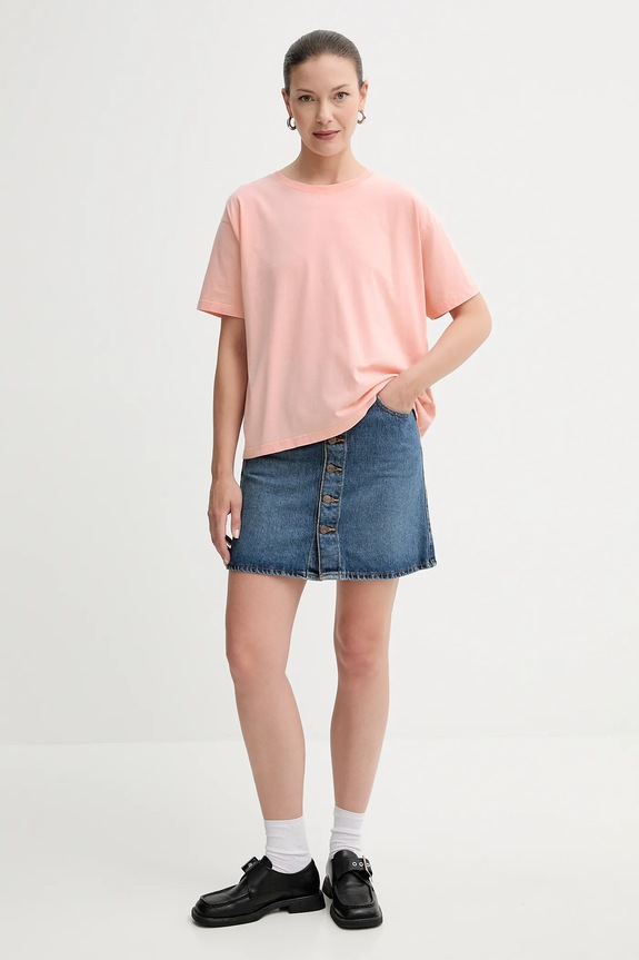 Βαμβακερό μπλουζάκι American Vintage FIZ02A ροζ AA00