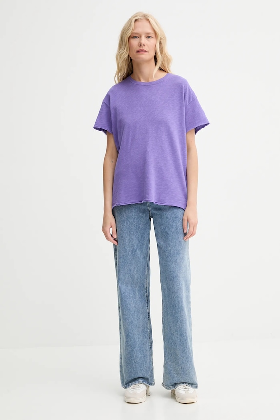 American Vintage tricou din bumbac SON02FG violet AA00