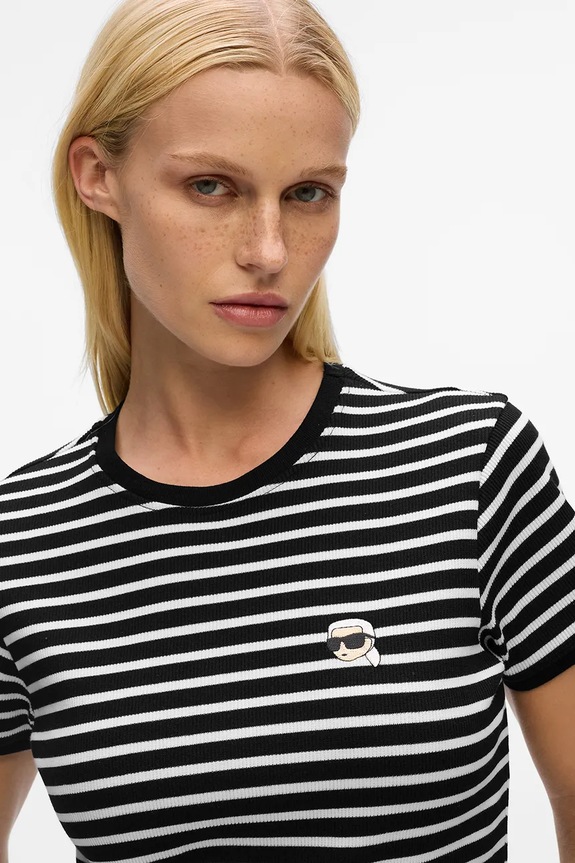 Odjeća Majica kratkih rukava Karl Lagerfeld IKON A4W17060 crna