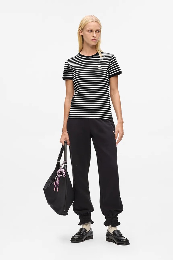 Majica kratkih rukava Karl Lagerfeld IKON crna A4W17060