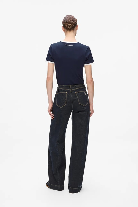 Μπλουζάκι Karl Lagerfeld IKON A4W17097 σκούρο μπλε AW25