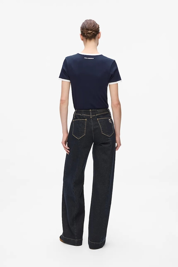 Μπλουζάκι Karl Lagerfeld IKON A4W17097 σκούρο μπλε AW25