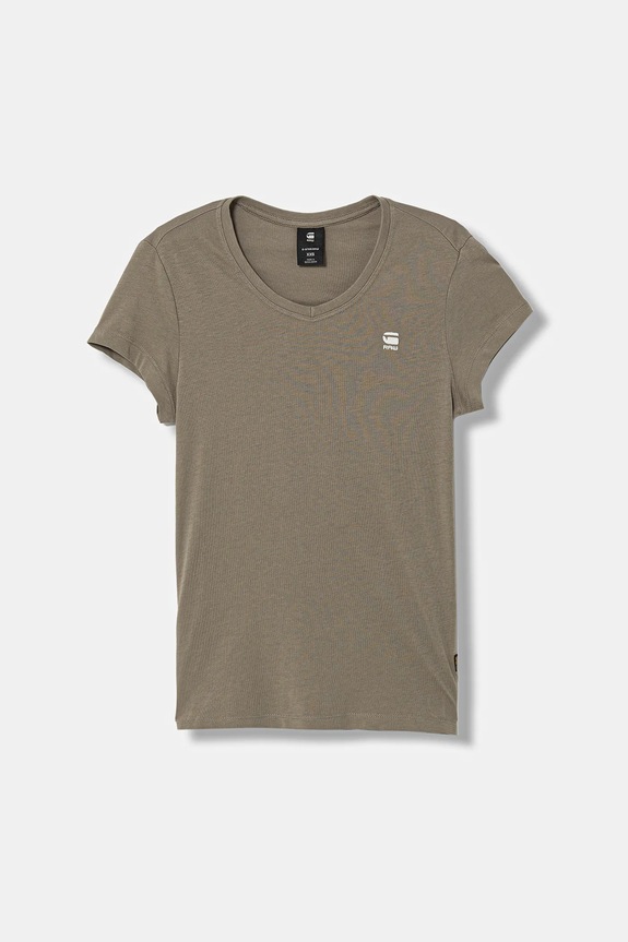 G-Star t-shirt bawełniany Eyben slim 2.0 aplikacja zielony D24533.4107.2199