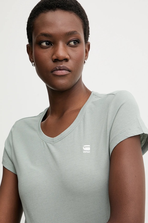 G-Star t-shirt bawełniany Eyben slim 2.0 zielony D24533.4107.C959