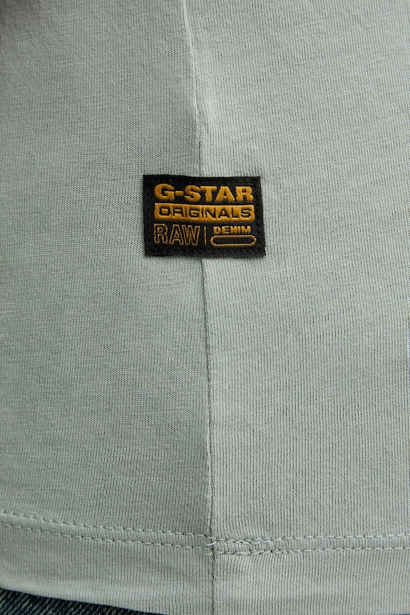 G-Star t-shirt bawełniany Eyben slim 2.0 D24533.4107.C959 zielony