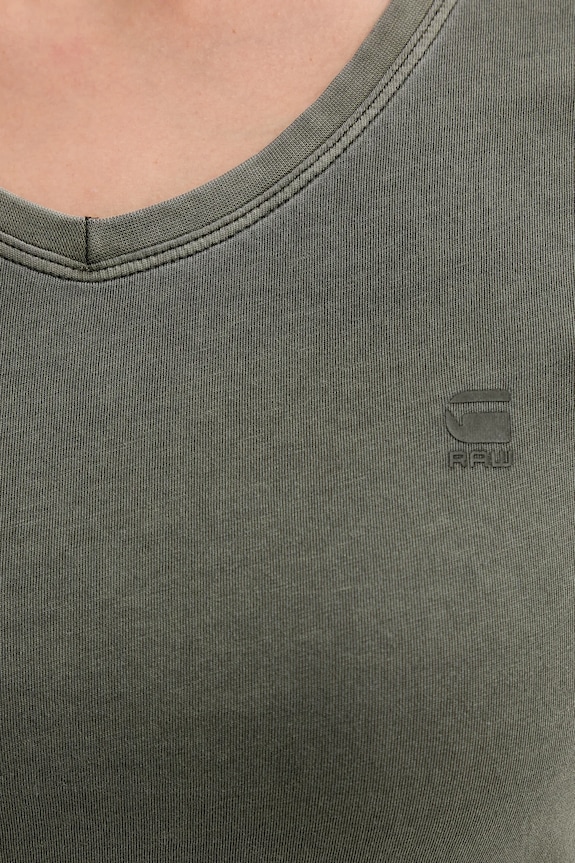 G-Star t-shirt bawełniany Overdyed eyben slim 2.0 D24533.B059.B575 zielony