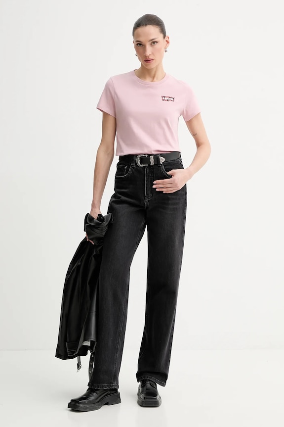 Pamučna majica Levi's THE PERFECT TEE 17369.3188 roza AA00