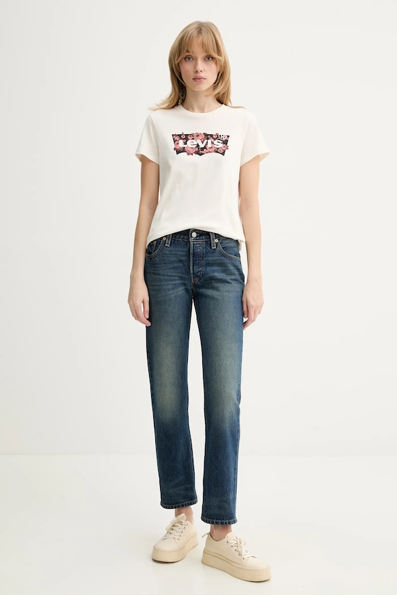 Bavlněné tričko Levi's THE PERFECT TEE 17369.3189 béžová AA00