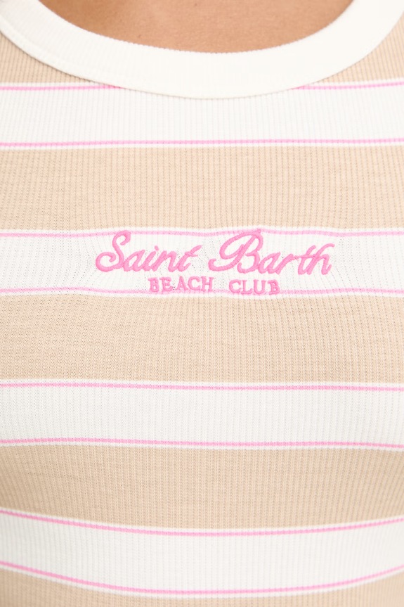 MC2 Saint Barth top damski bawełniany z elastanem AAD001 beżowy