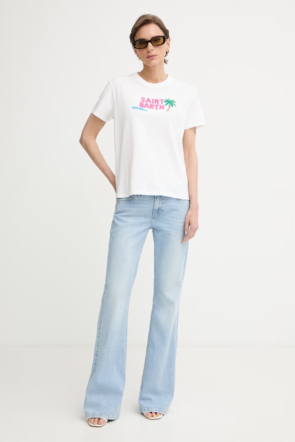 MC2 Saint Barth T-shirt damski bawełniany EMI0001. biały AA00