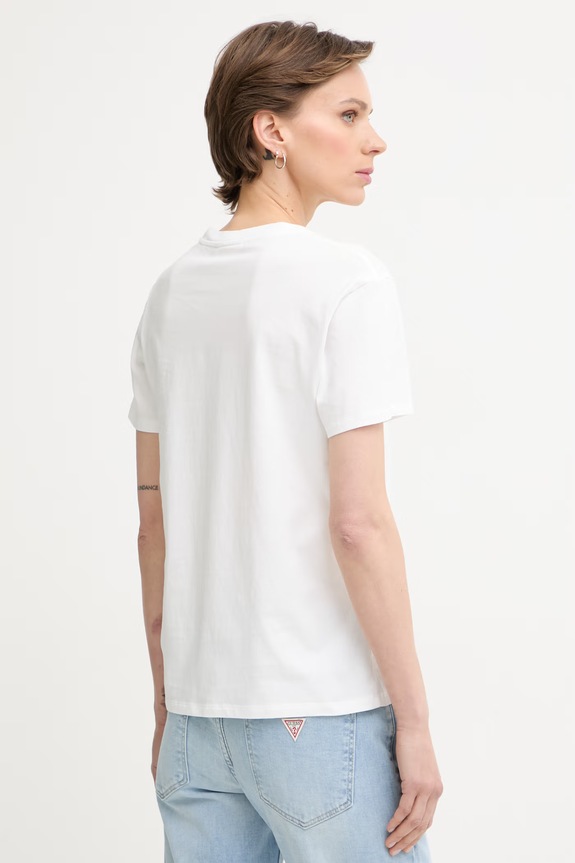 Odzież MC2 Saint Barth T-shirt damski bawełniany EMI0001. biały