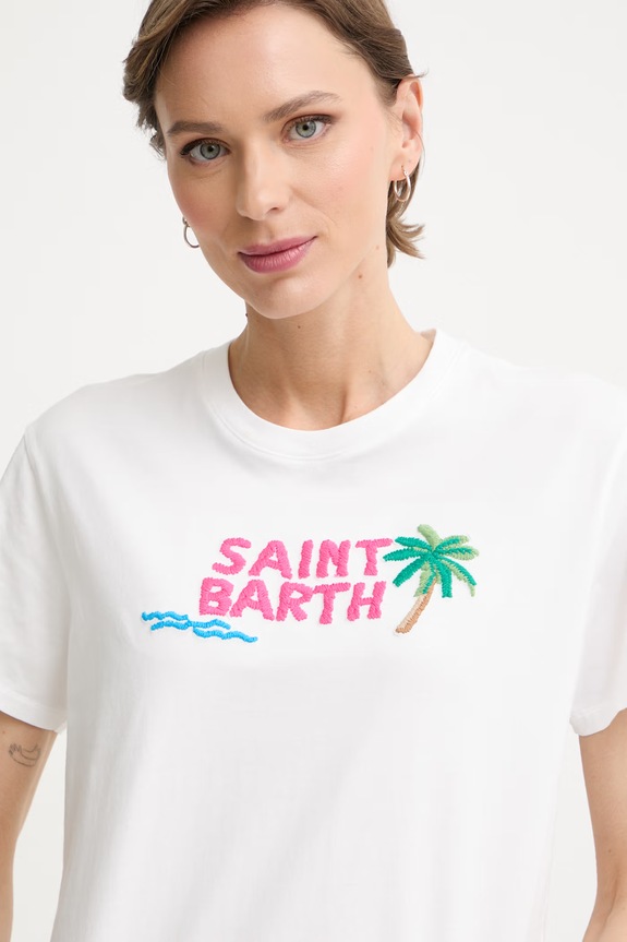 MC2 Saint Barth T-shirt damski bawełniany biały EMI0001.