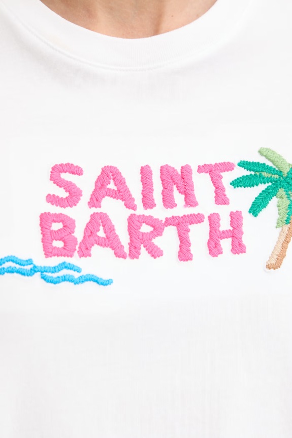 MC2 Saint Barth T-shirt damski bawełniany EMI0001. biały