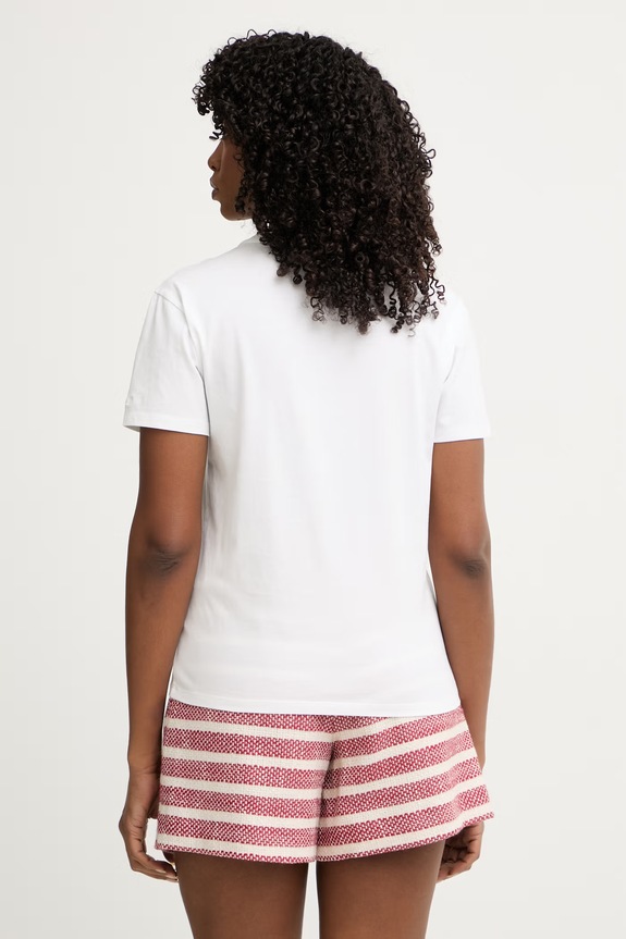 Ρούχα MC2 Saint Barth T-shirt γυναικείο βαμβακερό EMI0001. λευκό