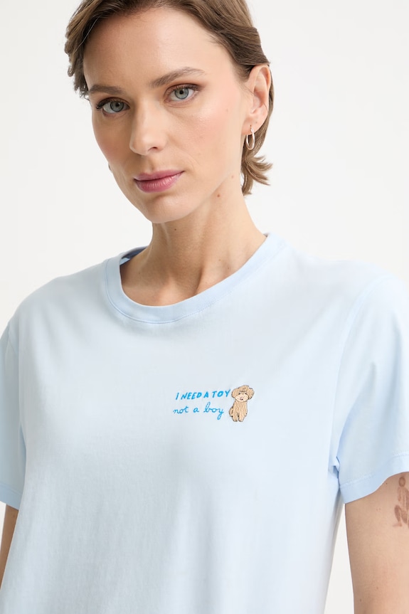 MC2 Saint Barth tricou pentru femei, din bumbac albastru EMI0001.