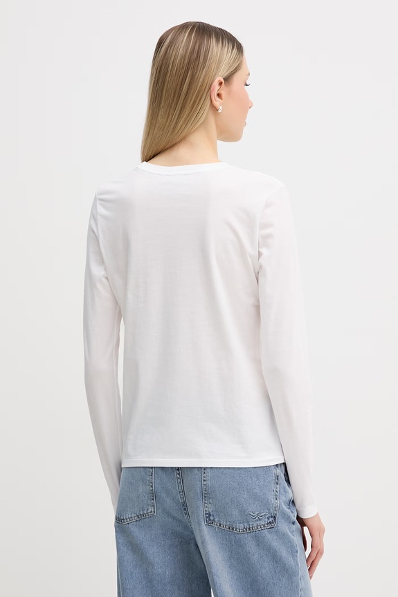 Oblečenie Polo Ralph Lauren tričko s dlhým rukávom dámske bavlnené 211B14604 biela