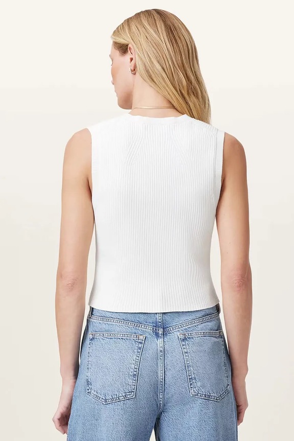 AllSaints top pentru femei din vâscoză W023KA alb AA00