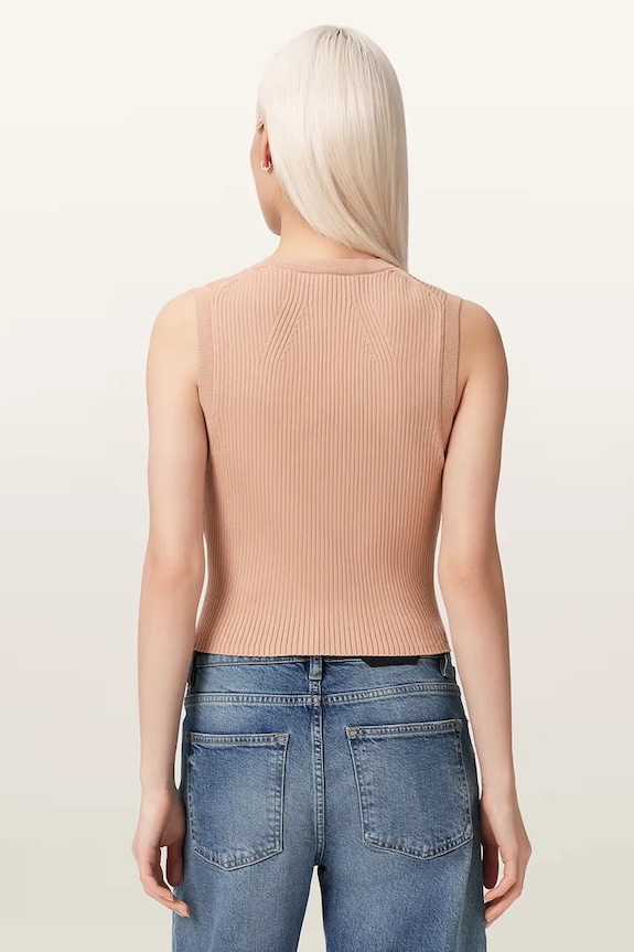 AllSaints top dámsky z viskózy W023KA oranžová AA00