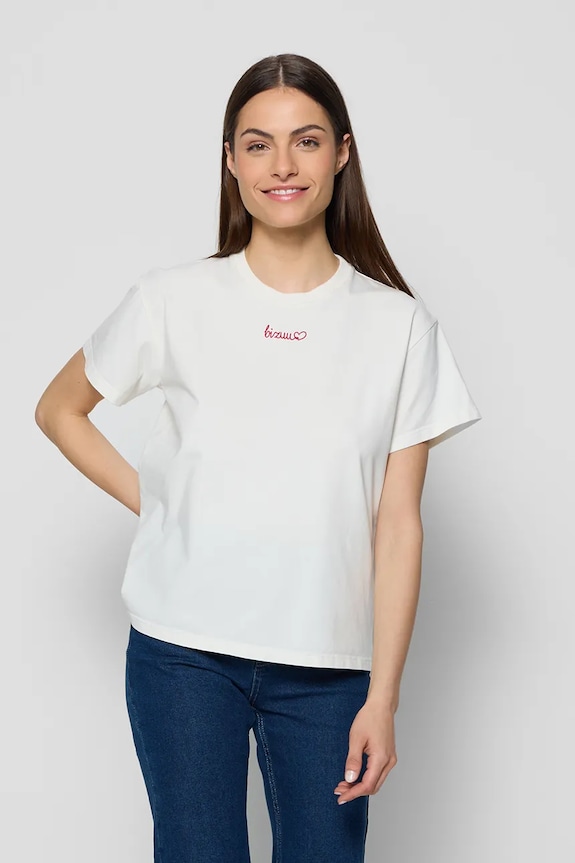 Îmbrăcăminte BIZUU tricou pentru femei, din bumbac SEYA SEYA.KREMOWY bej