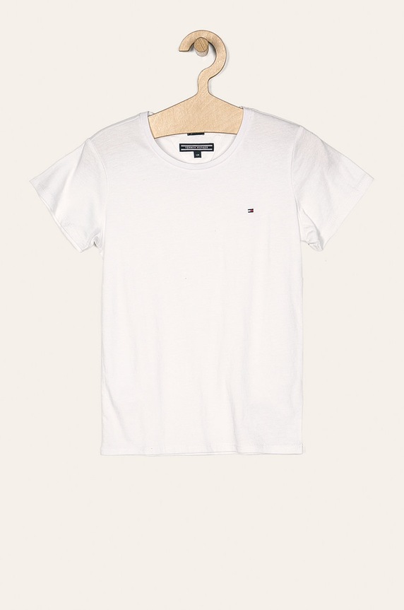 Tommy Hilfiger - T-shirt dziecięcy 74-176 cm bawełna biały KG0KG03705