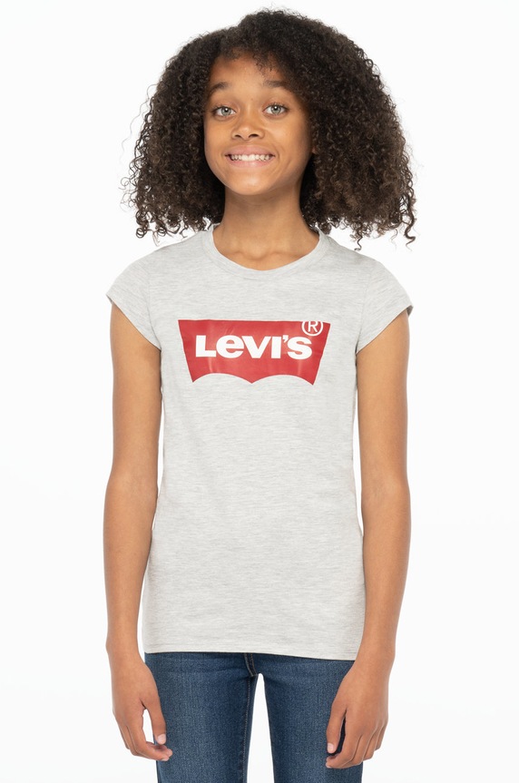 Levi's T-shirt dziecięcy nadruk szary 4E4234.NOS.G