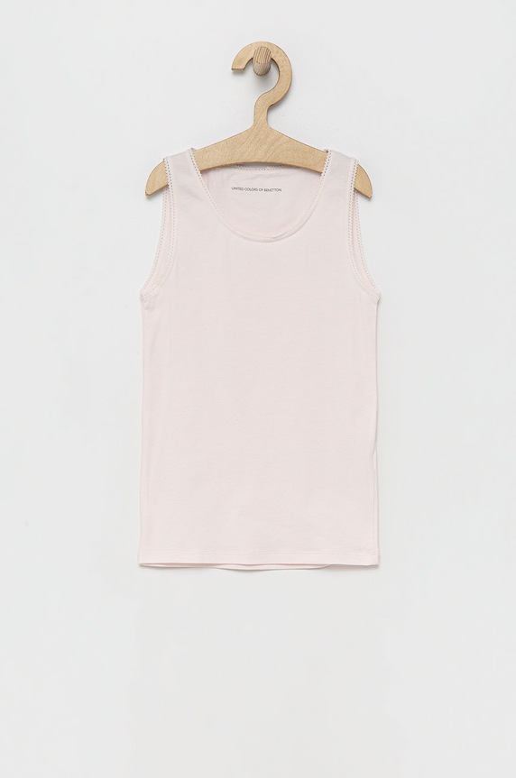 United Colors of Benetton top dziecięcy (2-pack) 3MC10H480.G.CONTINUATIV różowy
