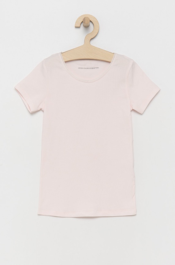 United Colors of Benetton tricou copii 3MC10M490.G.CONTINUATIV roz