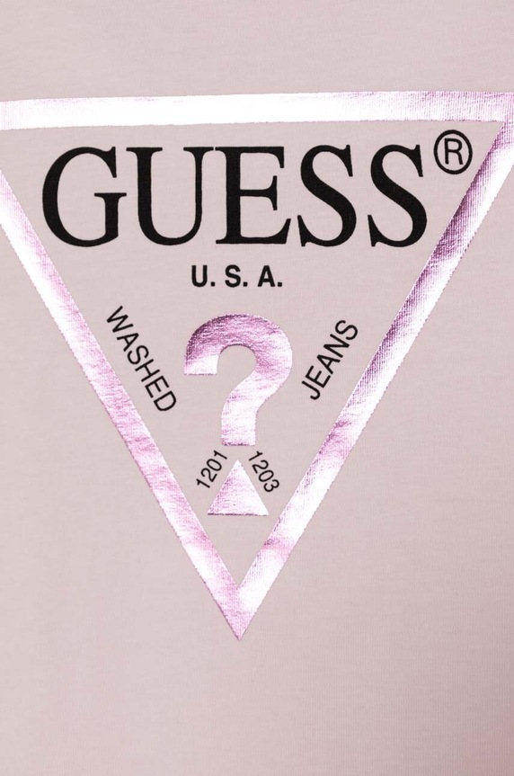 Κοριτσίστικα Παιδικό βαμβακερό μπλουζάκι Guess J73I56.K8HM0.9BYH ροζ