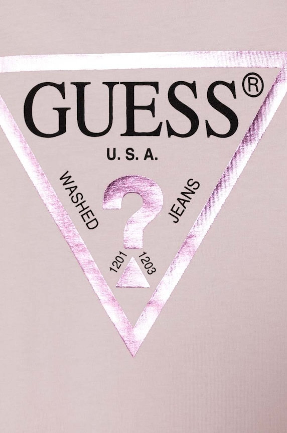 Κοριτσίστικα Παιδικό βαμβακερό μπλουζάκι Guess J73I56.K8HM0.9BYH ροζ