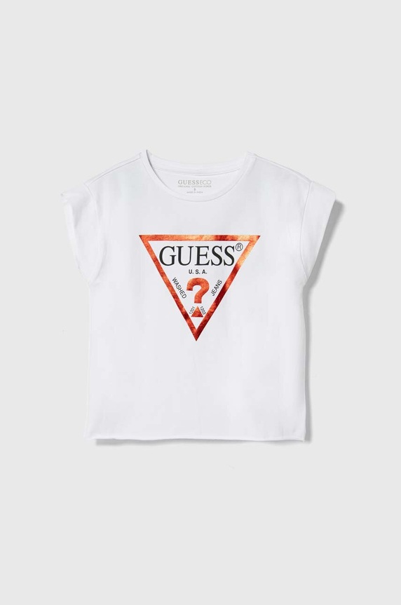 Παιδικό μπλουζάκι Guess στάμπα λευκό J81I15.J1311.9BYH