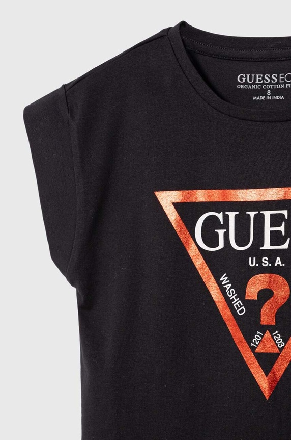 Κοριτσίστικα Παιδικό μπλουζάκι Guess J81I15.J1311.9BYH μαύρο