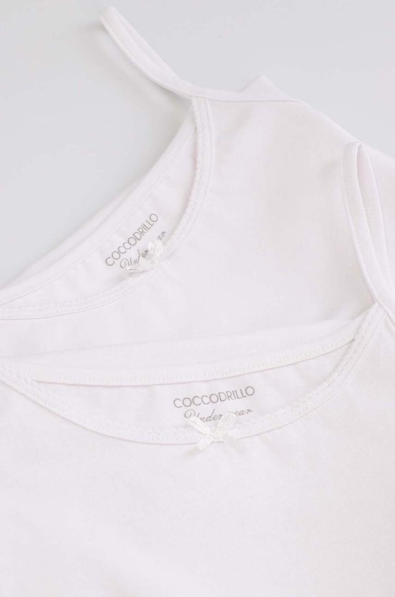 Coccodrillo top bawełniany dziecięcy 2-pack XCX407202BAU biały