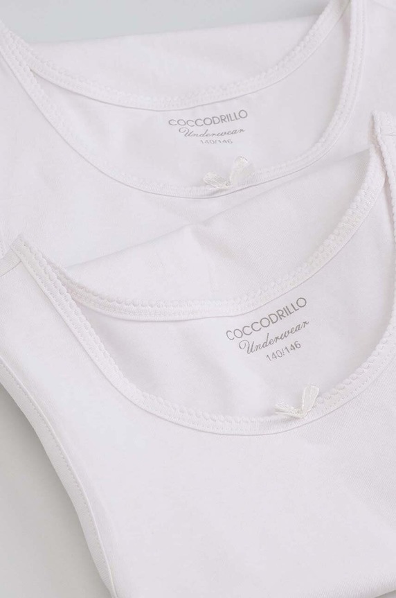 Coccodrillo top bawełniany dziecięcy 2-pack XCX407203BAU biały