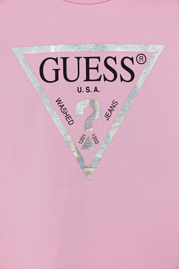 Dziewczynka Guess t-shirt dziecięcy J81I15.J1311.PPYA różowy