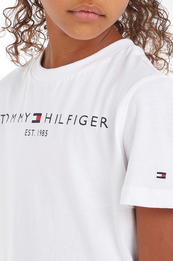 Tommy Hilfiger T-shirt bawełniany dziecięcy KS0KS00210.NOS biały