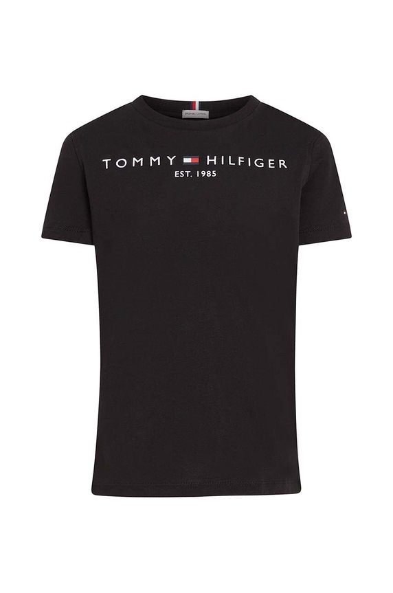 Tommy Hilfiger t-shirt in cotone per bambini KS0KS00210.NOS nero AA00
