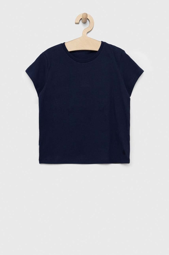 United Colors of Benetton tricou de bumbac pentru copii uni bleumarin 3I1XC109V.G.NOS