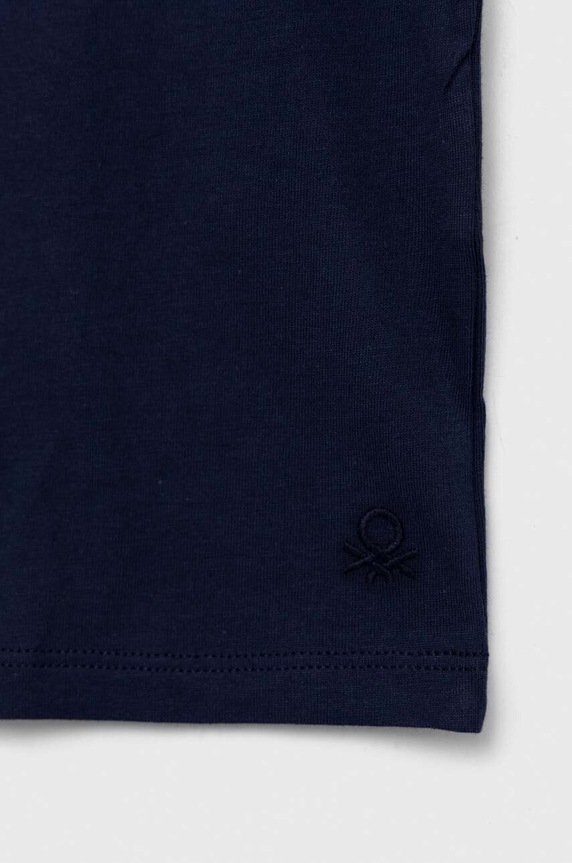 Băieți United Colors of Benetton tricou de bumbac pentru copii 3I1XC109V.G.NOS bleumarin